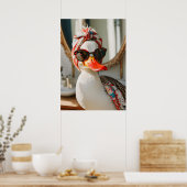 Ente vor dem Spiegelgeschenk für sie Poster (Küche)
