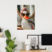 Ente vor dem Spiegelgeschenk für sie Poster (Heimbüro)