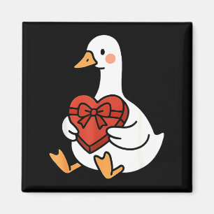Ente Vornehm Albern Einfach Gans Valentinstag Lieb Magnet