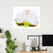Ente: Weiße Pekins Poster (Heimbüro)