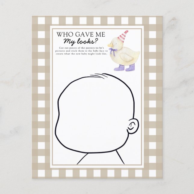 Ente - Wer gab mir mein Aussehen-Spiel (Vorderseite)