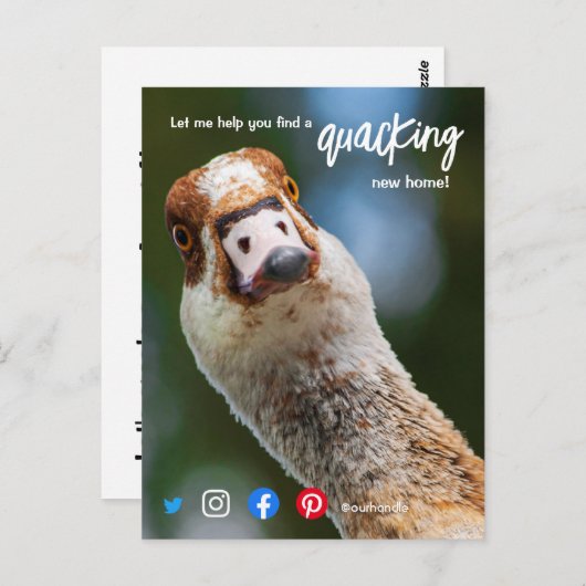 Ente wunderschönes phantastisches Anwesen Agent Ma Postkarte (Vorne/Hinten)