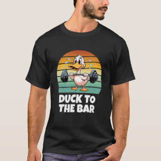 Ente zur Bar Lustige Ente Fitnessstudio T-Shirt