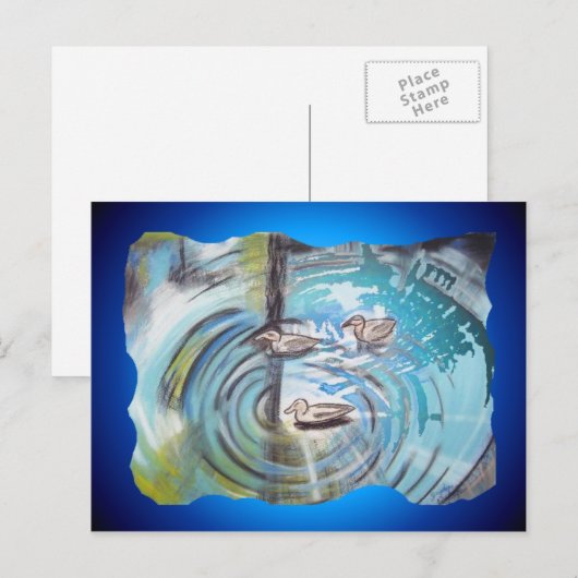 Enten 1 postkarte (Vorne/Hinten)