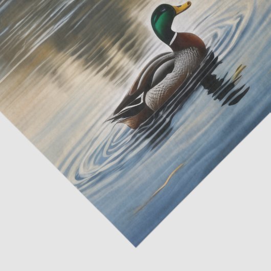 Enten am See - Decoupage - Seidenpapier (Detail)