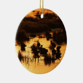 Enten am Sonnenaufgang Keramik Ornament (Rechts)