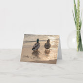 Enten am Strand Denken Sie an Sie notecard (Vorderseite)