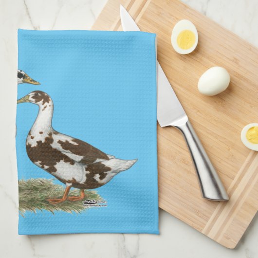 Enten Ancona passen zusammen Geschirrtuch (Viertel Falte)