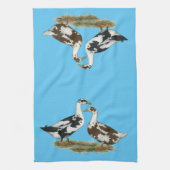 Enten Ancona passen zusammen Geschirrtuch (Vertikal)