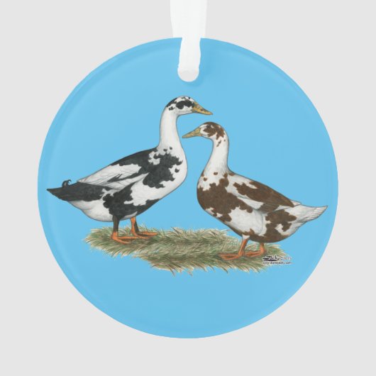 Enten Ancona passen zusammen Ornament (Rückseite)