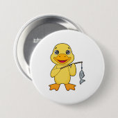 Enten Angeln Fischer Angelrute Button (Vorne & Hinten)