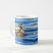 Enten auf blauem Wasser Kaffeetasse (Vorderseite Links)