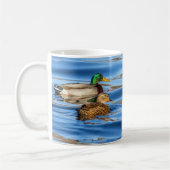 Enten auf blauem Wasser Kaffeetasse (Links)