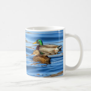Enten auf blauem Wasser Kaffeetasse
