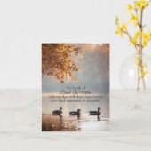 Enten auf Herbstsee Beileid Danke Karte (Gelbe Blume)