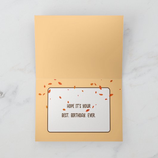 Enten auf Herbstsee zum Geburtstag Karte (Innenseite)