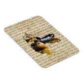 Enten auf Vintagem Papier Magnet (Rechte Seite)