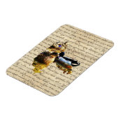 Enten auf Vintagem Papier Magnet (Linke Seite)