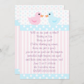 Enten aus Rosa und Blau Einladung (Vorne/Hinten)