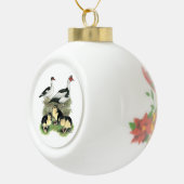 Enten Black Pied Muscovy Familie Keramik Kugel-Ornament (Rechts)