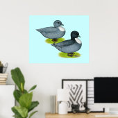 Enten: Blaue Anrufe Poster (Heimbüro)