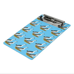 Enten: Blue Magpies Mini Klemmbrett