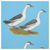 Enten: Blue Magpies Stoff (Muster)