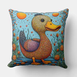 🦆 Enten Blumen Wurfkissen Natur Heimdekoration Kissen
