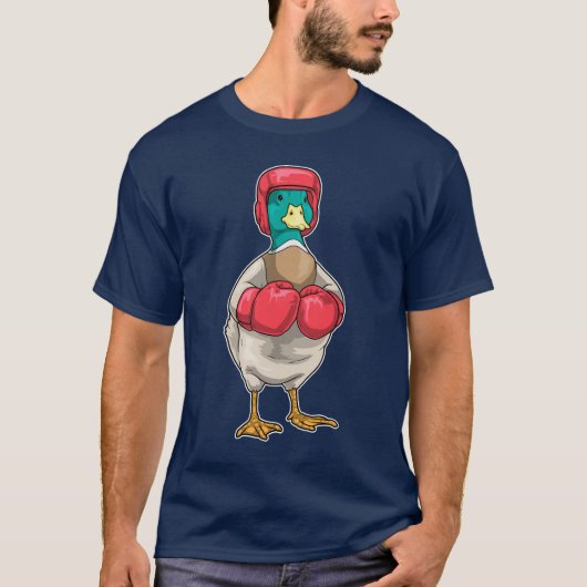 Enten Boxer Boxhandschuhe Boxen T-Shirt (Vorderseite)