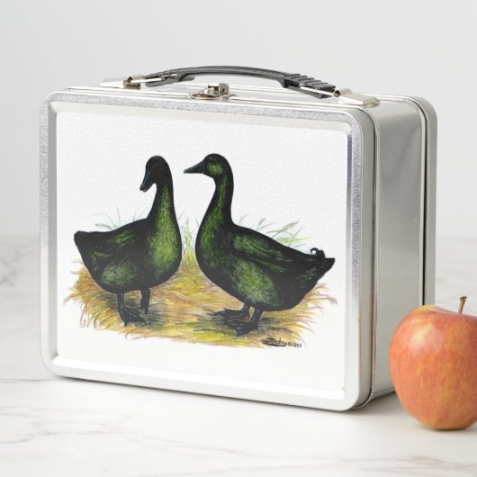 Enten: Cayuga Pair Metall Brotdose (Beispiel)