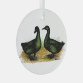 Enten: Cayuga Pair Ornament Aus Glas (Vorderseite Rechts)