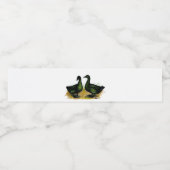 Enten: Cayuga Pair Wasserflaschenetikett (Einzelnes Label)