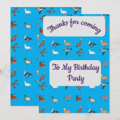 Enten Danke, Card Einladung (Vorne/Hinten)