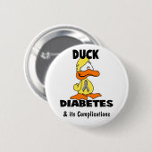 Enten-Diabetes - Individuell Button (Vorne & Hinten)