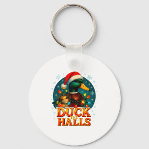 Enten die Hallen Lustige Weihnachtslichter Jagd Me Schlüsselanhänger