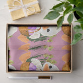 Enten, die Ostereier im Korb halten Seidenpapier (Geschenk)