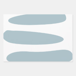 Enten Ei Blau und Weiß Abstrakt Geschenkpapier Set