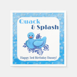 Enten-Einladung zum 3. Geburtstag von Quack and Sp Serviette