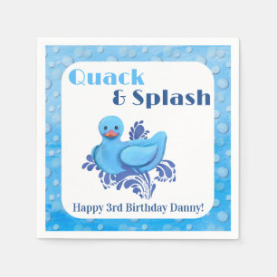 Enten-Einladung zum 3. Geburtstag von Quack and Sp Serviette