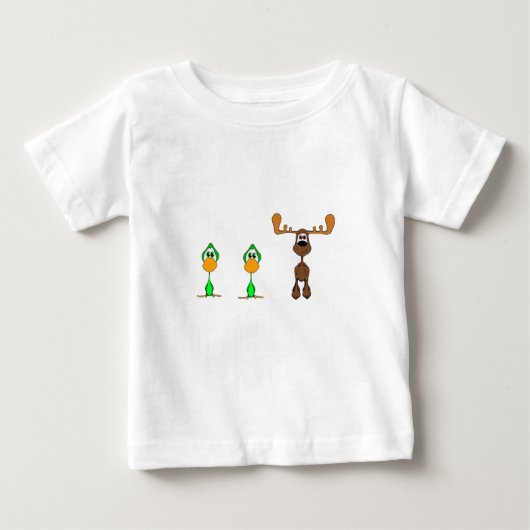 Enten-Enten-Elche Baby T-shirt (Vorderseite)
