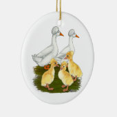 Enten-Familie mit Haube Keramikornament (Rechts)