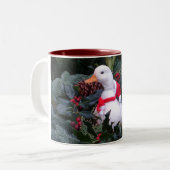 Enten-Feiertags-Tasse Zweifarbige Tasse (Vorderseite Links)
