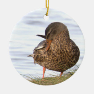Enten-Foto-Ornament  Keramik Ornament