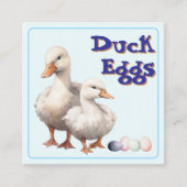 Enten Frische Eier Farm Themenplatz Telefonnummerkarte (Vorderseite)
