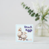 Enten Frische Eier Farm Themenplatz Telefonnummerkarte (Stehend Vorderseite)