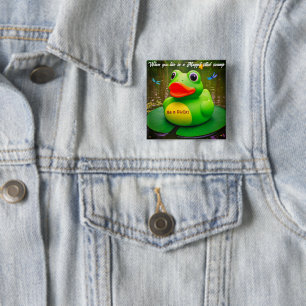 Enten Frosch Sumpf Button