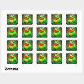 Enten-Frosch-Sumpf Quadratischer Aufkleber (Blatt)