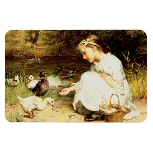 Enten füttern. Ostergeschenk-Magnete Magnet