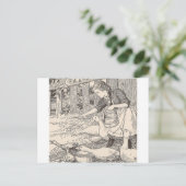 Enten füttern postkarte (Stehend Vorderseite)
