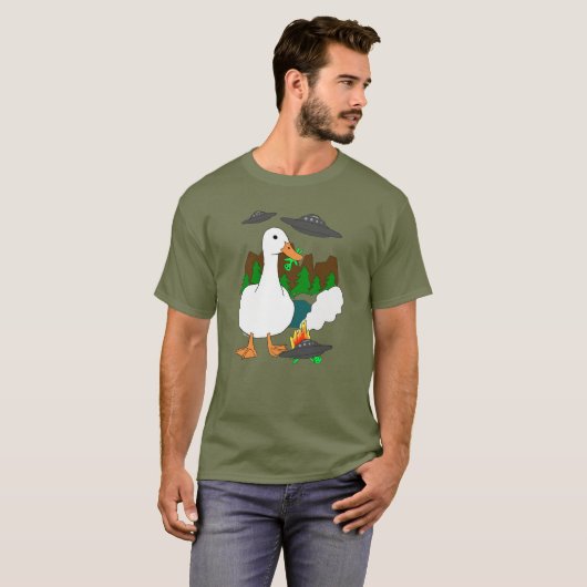 Enten gegen Außerirdischen T-Shirt (Vorne ganz)